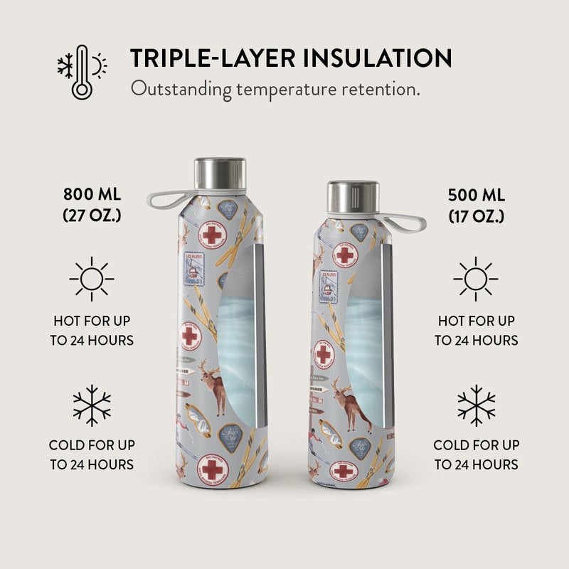 Burga Water Bottle. Keep Your Drinks At The Perfect Temperature And Your Style Impeccable, Whether At The Gym, Office, Or Outdoors (Les Alpes) (500 Ml) - Image 5